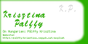 krisztina palffy business card